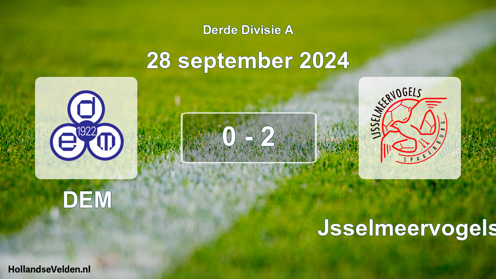 Total number of matches played: DEM - IJsselmeervogels 0 - 2 (28 September 2024)