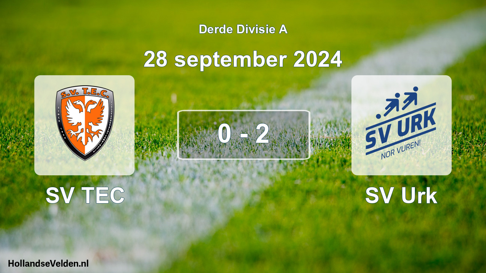 Total number of matches played: SV TEC - SV Urk 0 - 2 (28 September 2024)