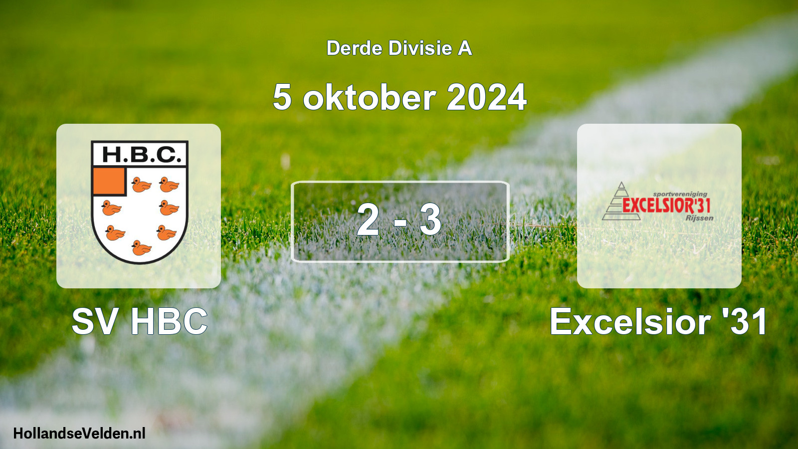 Total number of matches played: SV HBC - Excelsior '31 2 - 3 (5 October 2024)