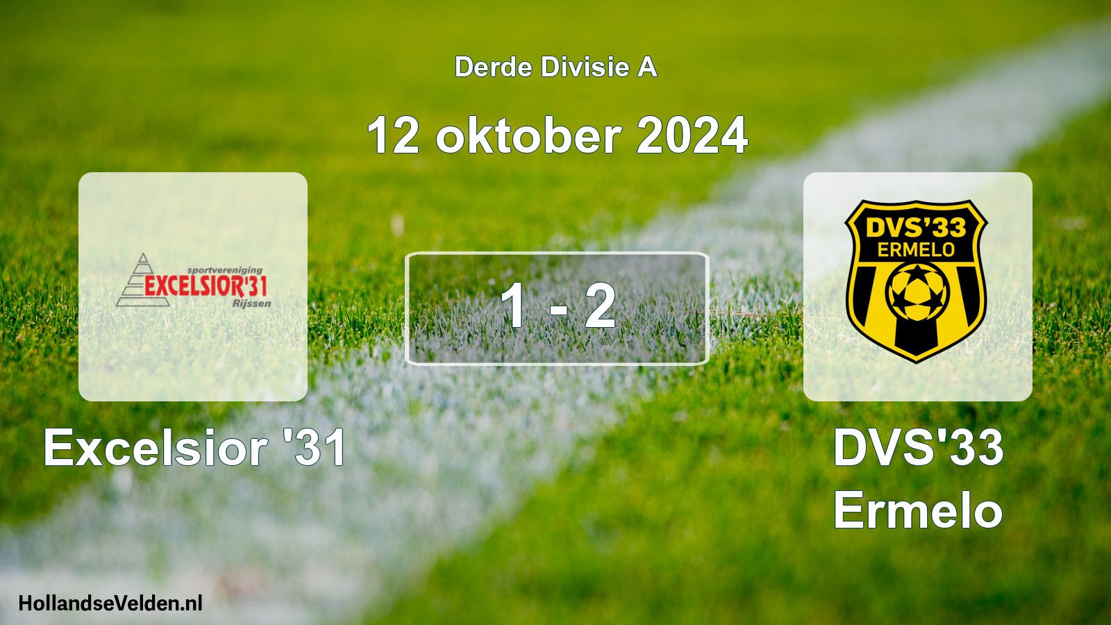 Total number of matches played: Excelsior '31 - DVS'33 Ermelo 1 - 2 (12 October 2024)