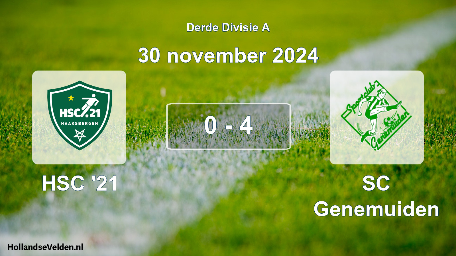 Total number of matches played: HSC '21 - SC Genemuiden 0 - 4 (30 November 2024)