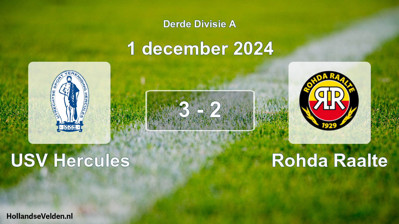 Total number of matches played: USV Hercules - Rohda Raalte 3 - 2 (1 December 2024)