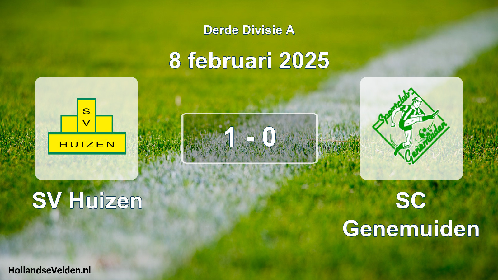 Total number of matches played: SV Huizen - SC Genemuiden 1 - 0 (8 February 2025)