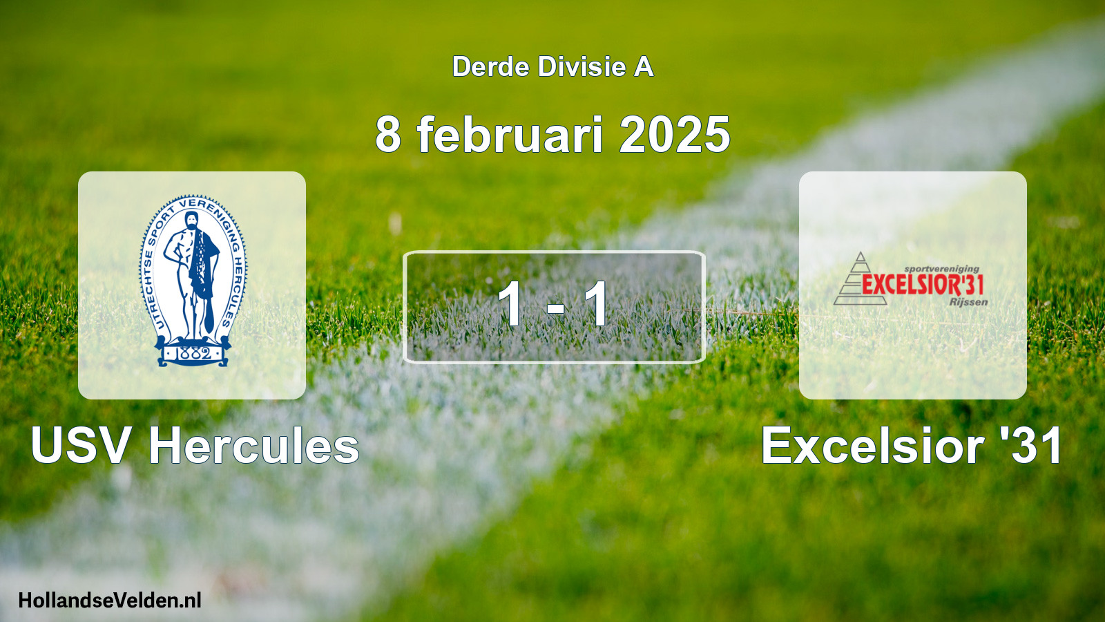 Total number of matches played: USV Hercules - Excelsior '31 1 - 1 (8 February 2025)