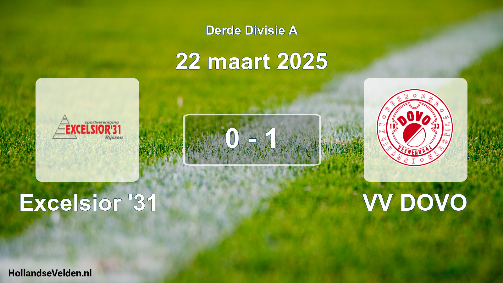 Total number of matches played: Excelsior '31 - VV DOVO 0 - 1 (22 March 2025)