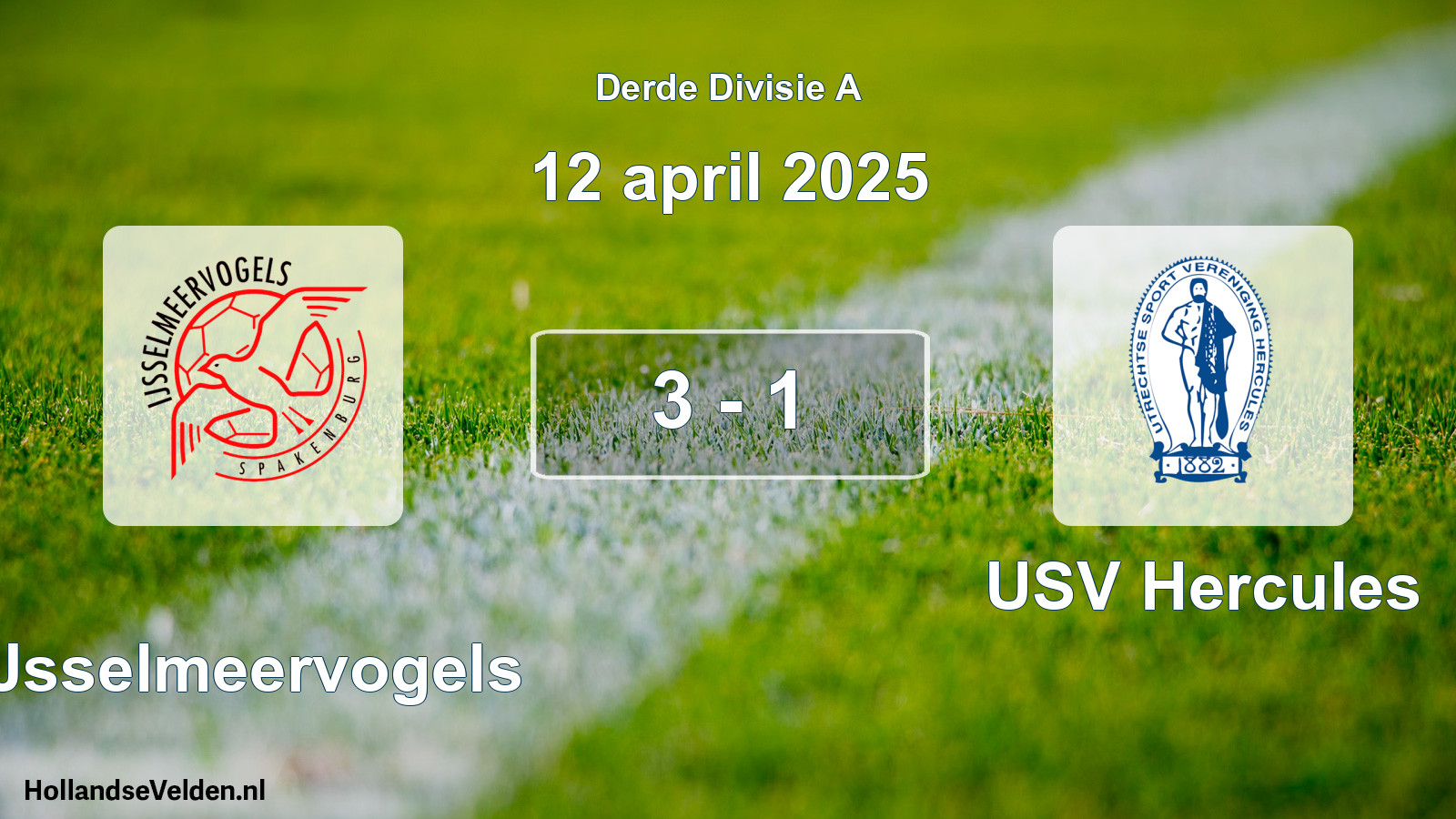 Total number of matches played: IJsselmeervogels - USV Hercules 3 - 1 (12 April 2025)