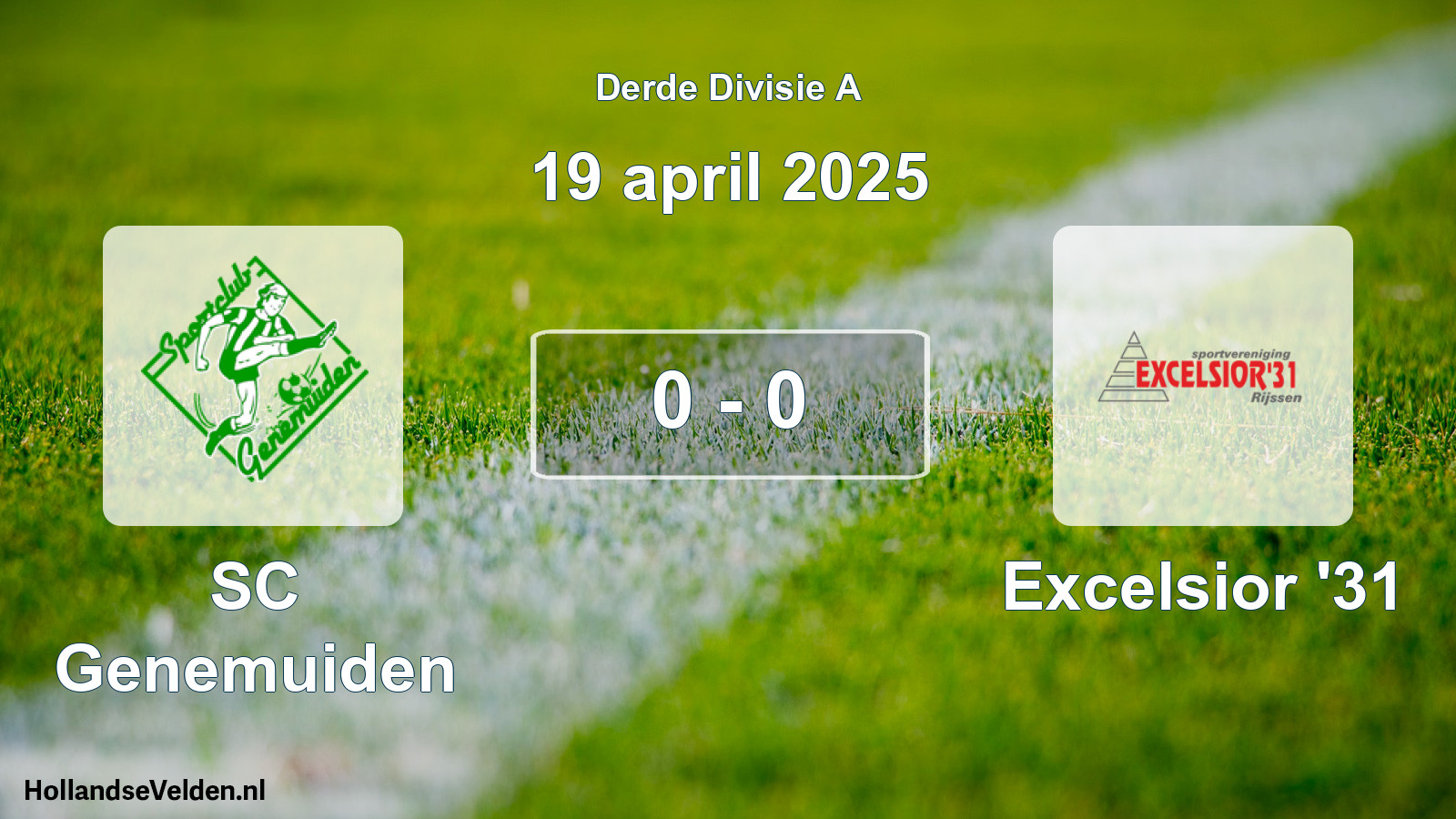 Total number of matches played: SC Genemuiden - Excelsior '31 0 - 0 (19 April 2025)