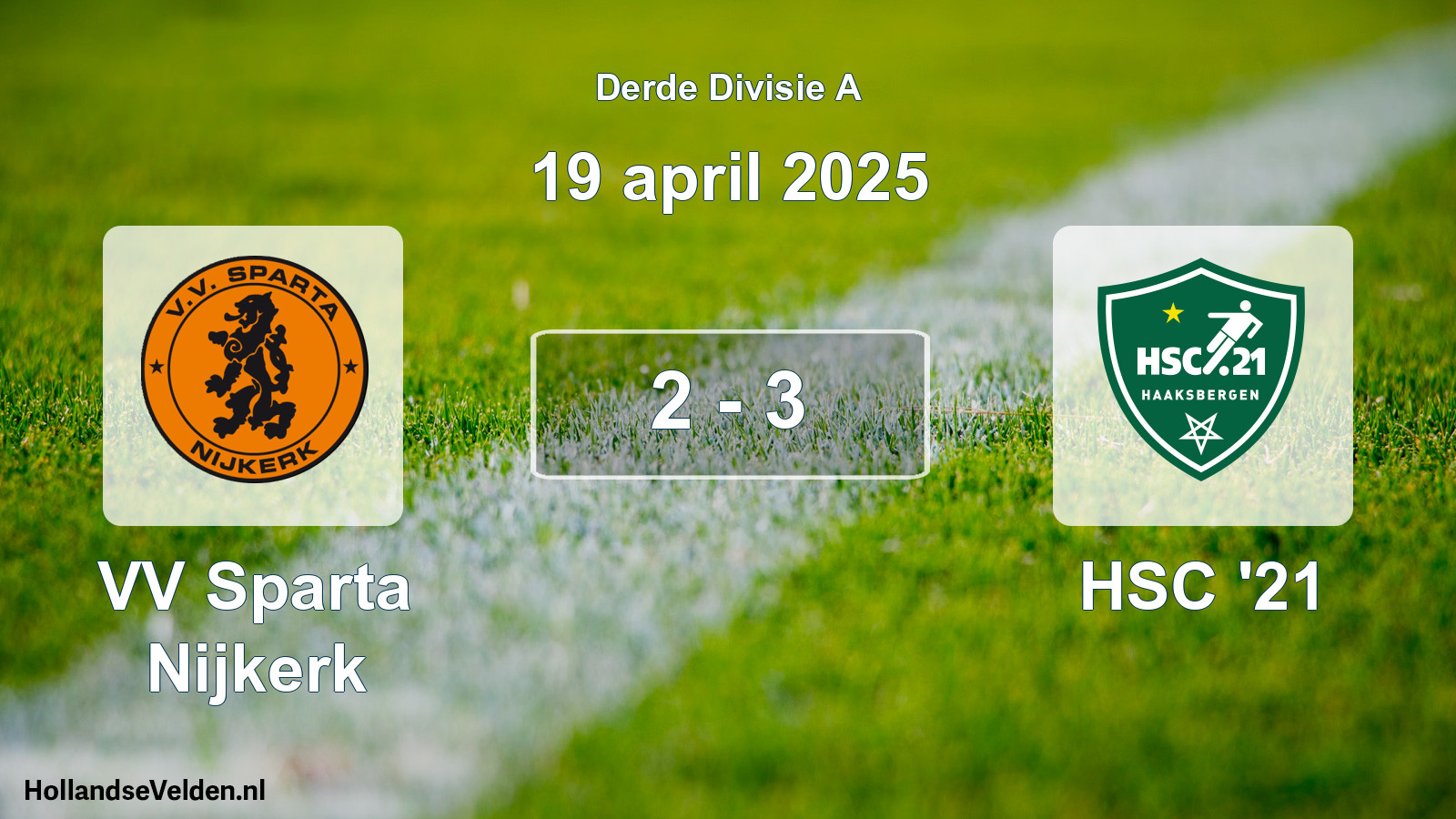 Total number of matches played: VV Sparta Nijkerk - HSC '21 2 - 3 (19 April 2025)
