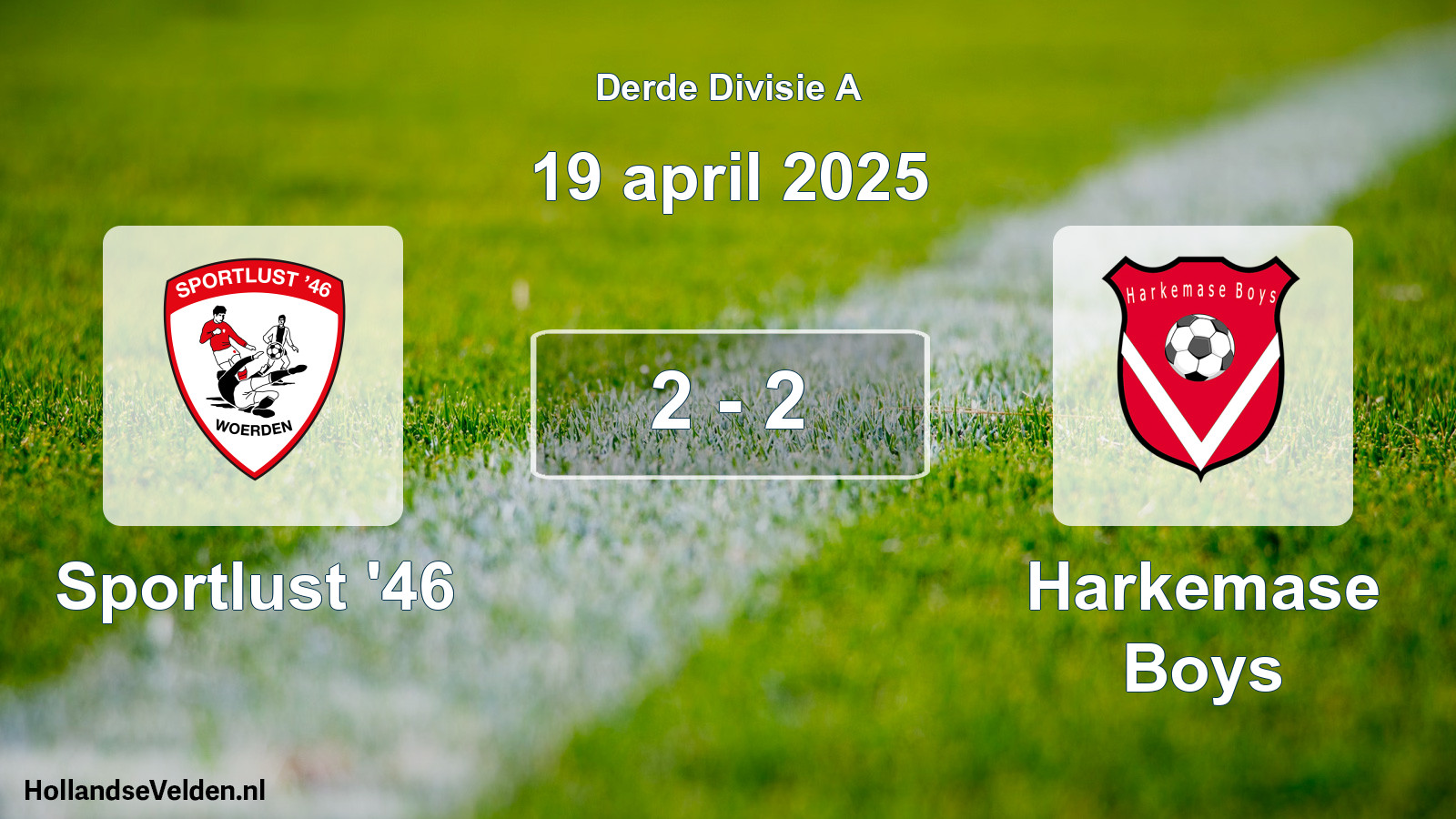 Total number of matches played: Sportlust '46 - Harkemase Boys 2 - 2 (19 April 2025)
