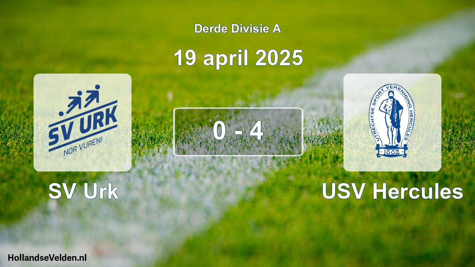 Total number of matches played: SV Urk - USV Hercules 0 - 4 (19 April 2025)