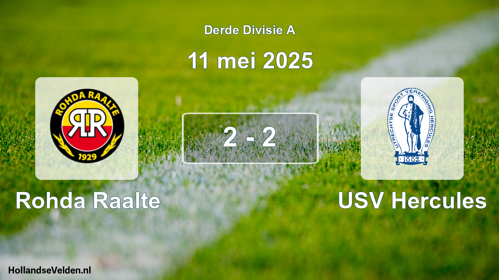 Total number of matches played: Rohda Raalte - USV Hercules 2 - 2 (11 May 2025)