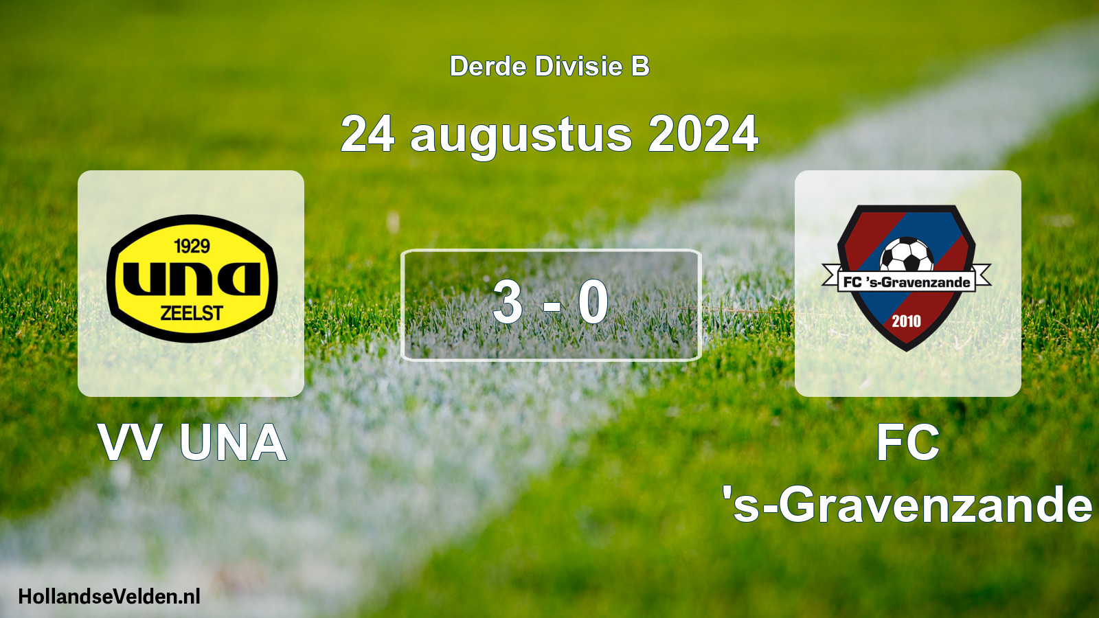 Total number of matches played: VV UNA - FC 's-Gravenzande 3 - 0 (24 August 2024)