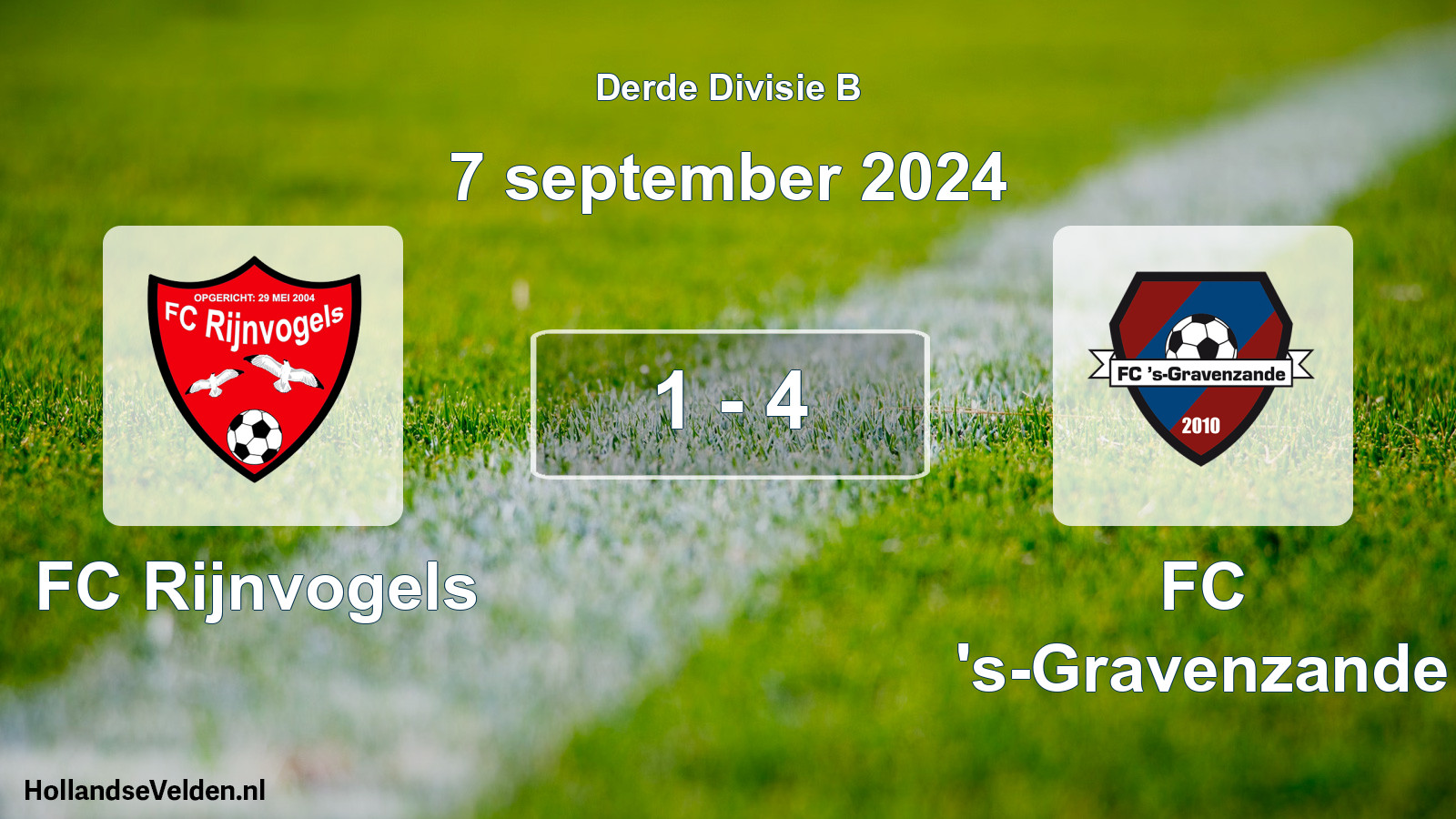 Total number of matches played: FC Rijnvogels - FC 's-Gravenzande 1 - 4 (7 September 2024)
