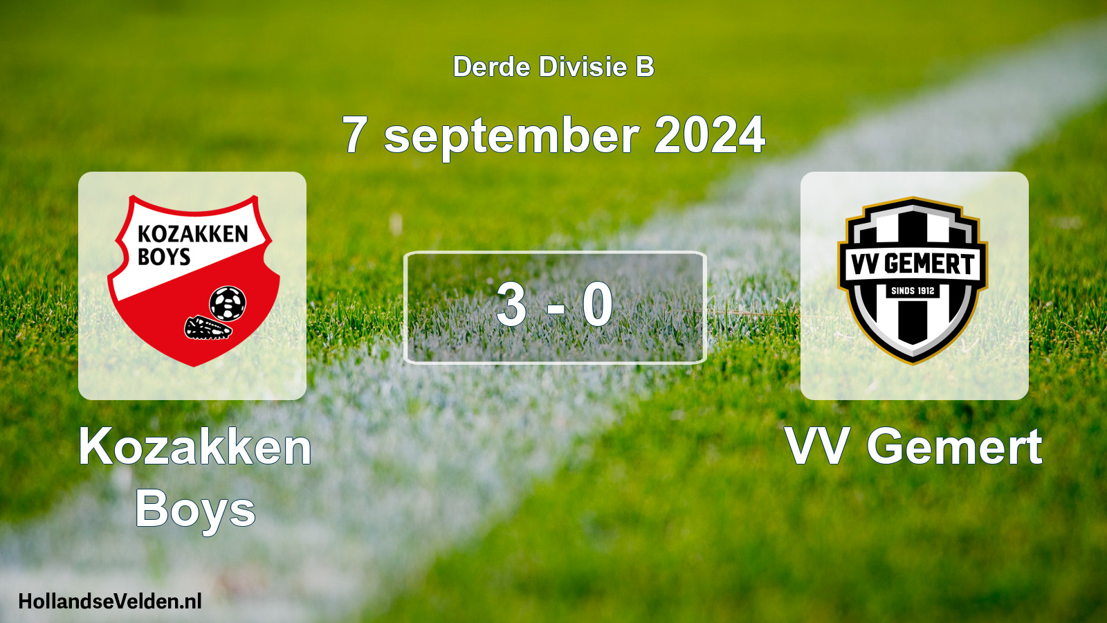 Total number of matches played: Kozakken Boys - VV Gemert 3 - 0 (7 September 2024)