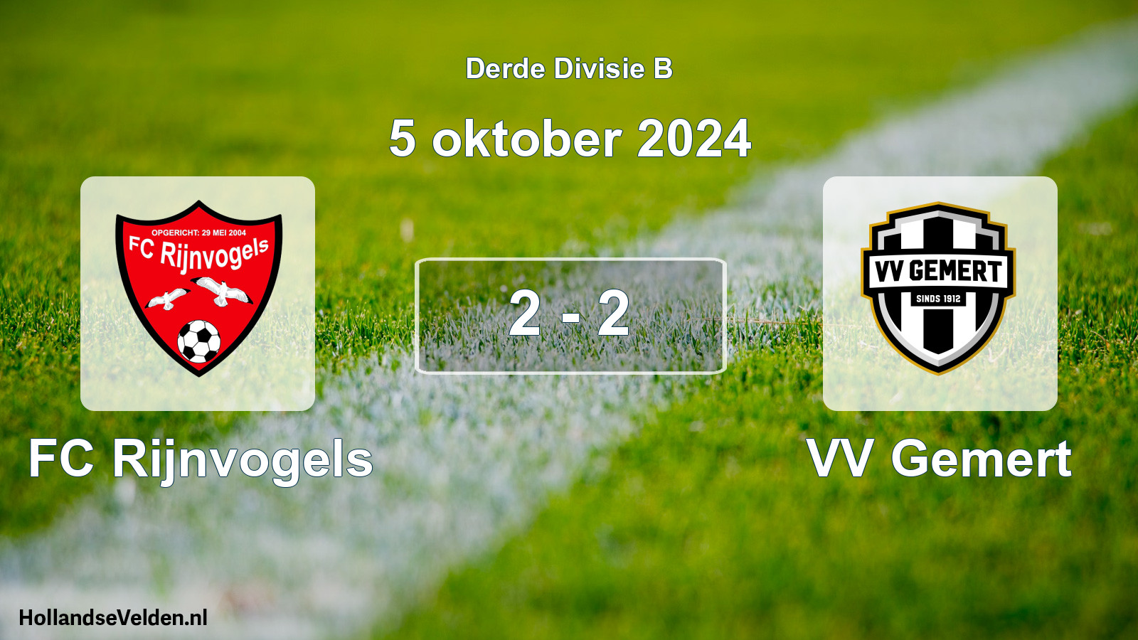 Total number of matches played: FC Rijnvogels - VV Gemert 2 - 2 (5 October 2024)