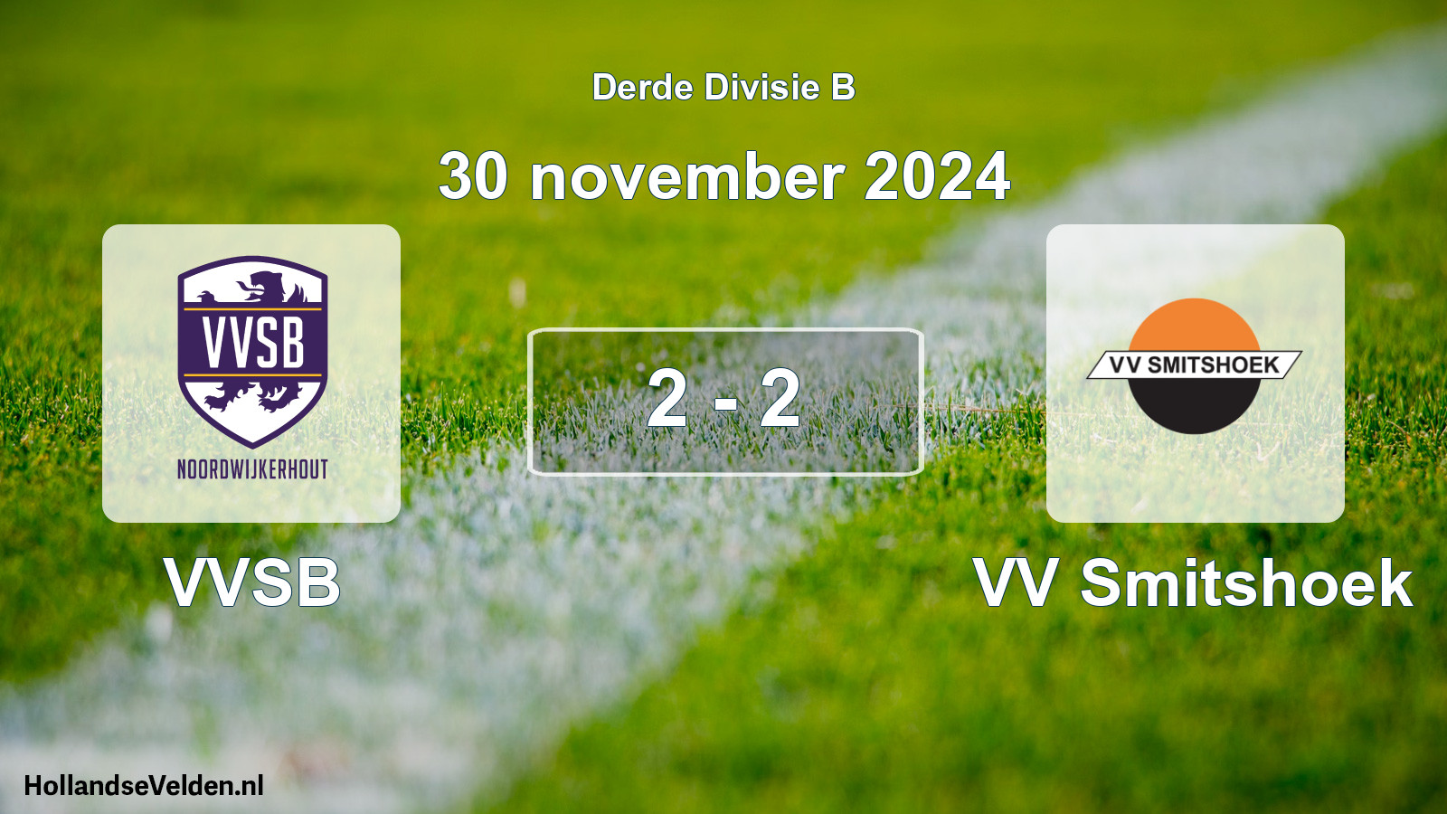 Total number of matches played: VVSB - VV Smitshoek 2 - 2 (30 November 2024)