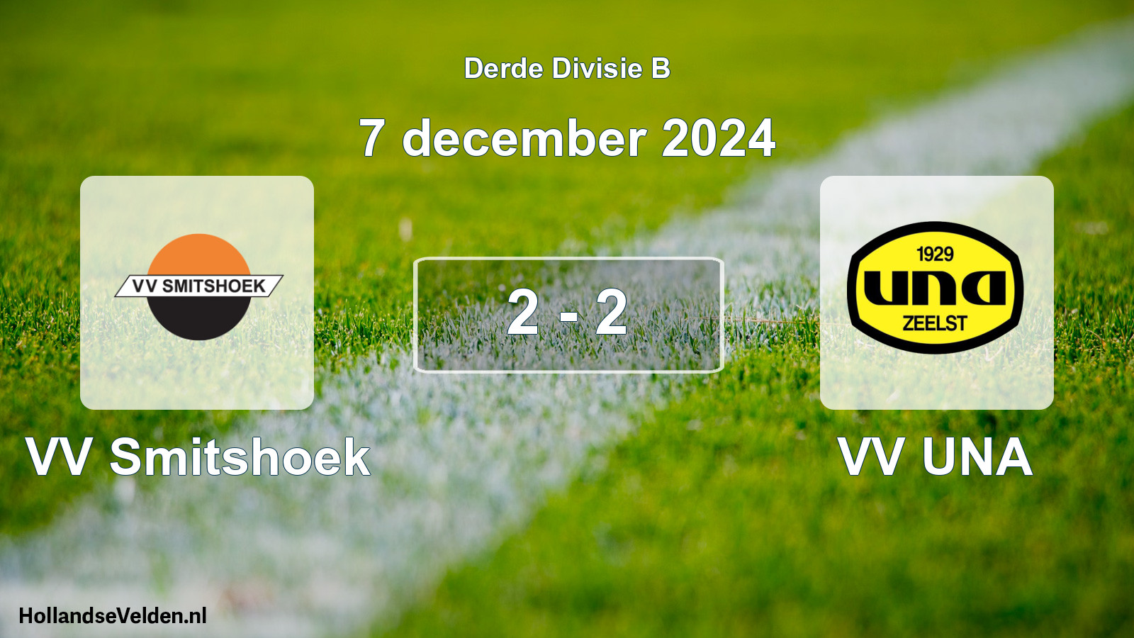 Total number of matches played: VV Smitshoek - VV UNA 2 - 2 (7 December 2024)