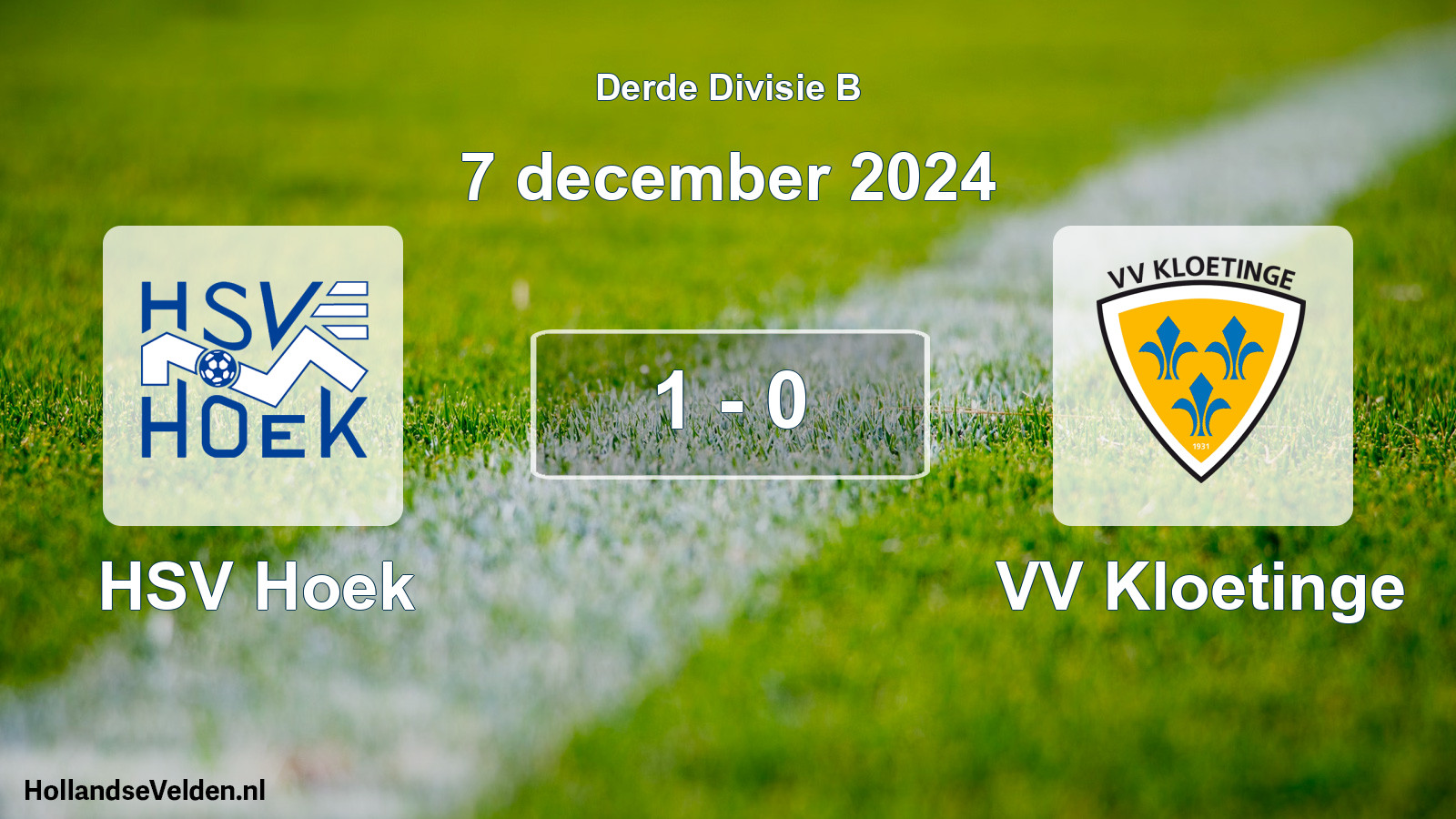 Total number of matches played: HSV Hoek - VV Kloetinge 1 - 0 (7 December 2024)