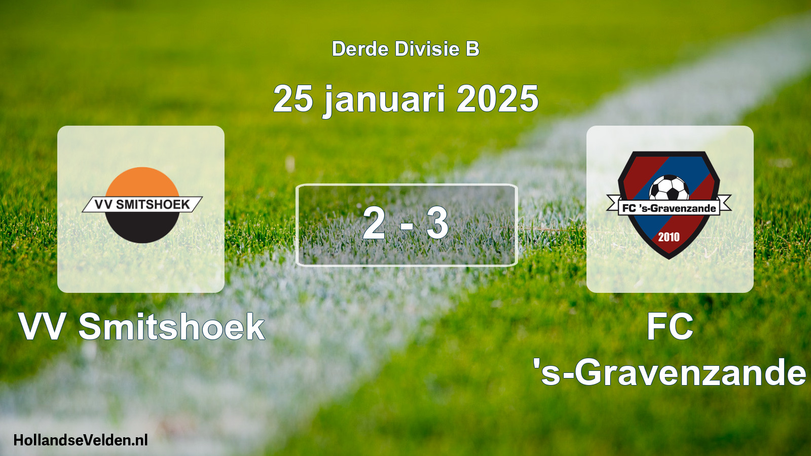 Total number of matches played: VV Smitshoek - FC 's-Gravenzande 2 - 3 (25 January 2025)