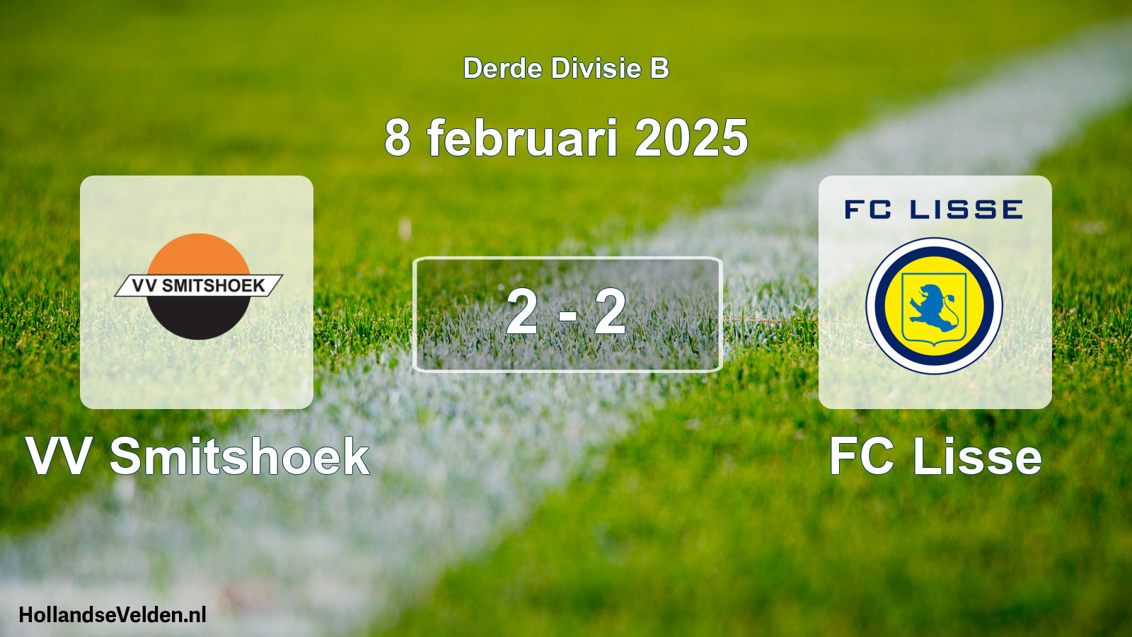 Total number of matches played: VV Smitshoek - FC Lisse 2 - 2 (8 February 2025)