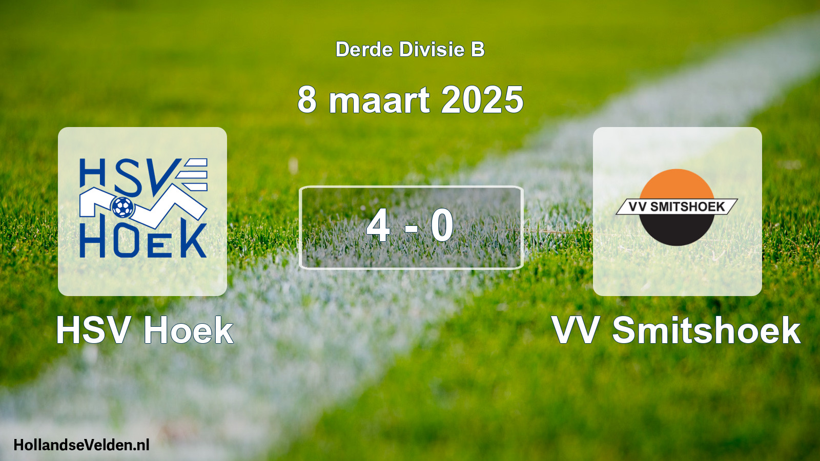 Total number of matches played: HSV Hoek - VV Smitshoek 4 - 0 (8 March 2025)