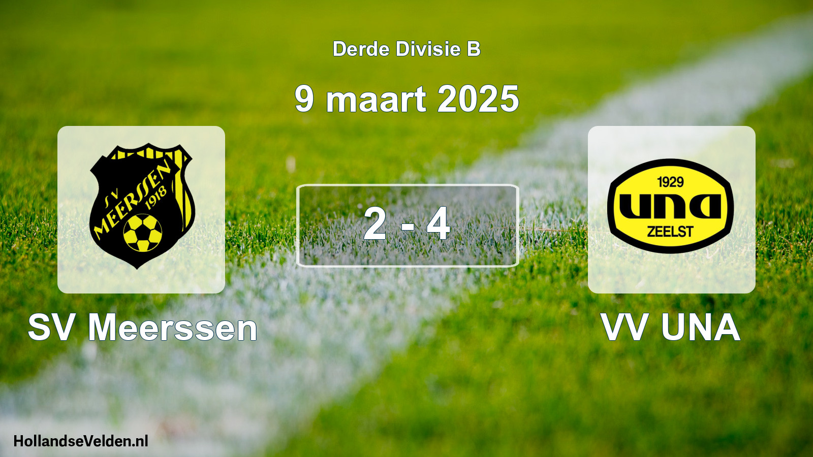 Total number of matches played: SV Meerssen - VV UNA 2 - 4 (9 March 2025)