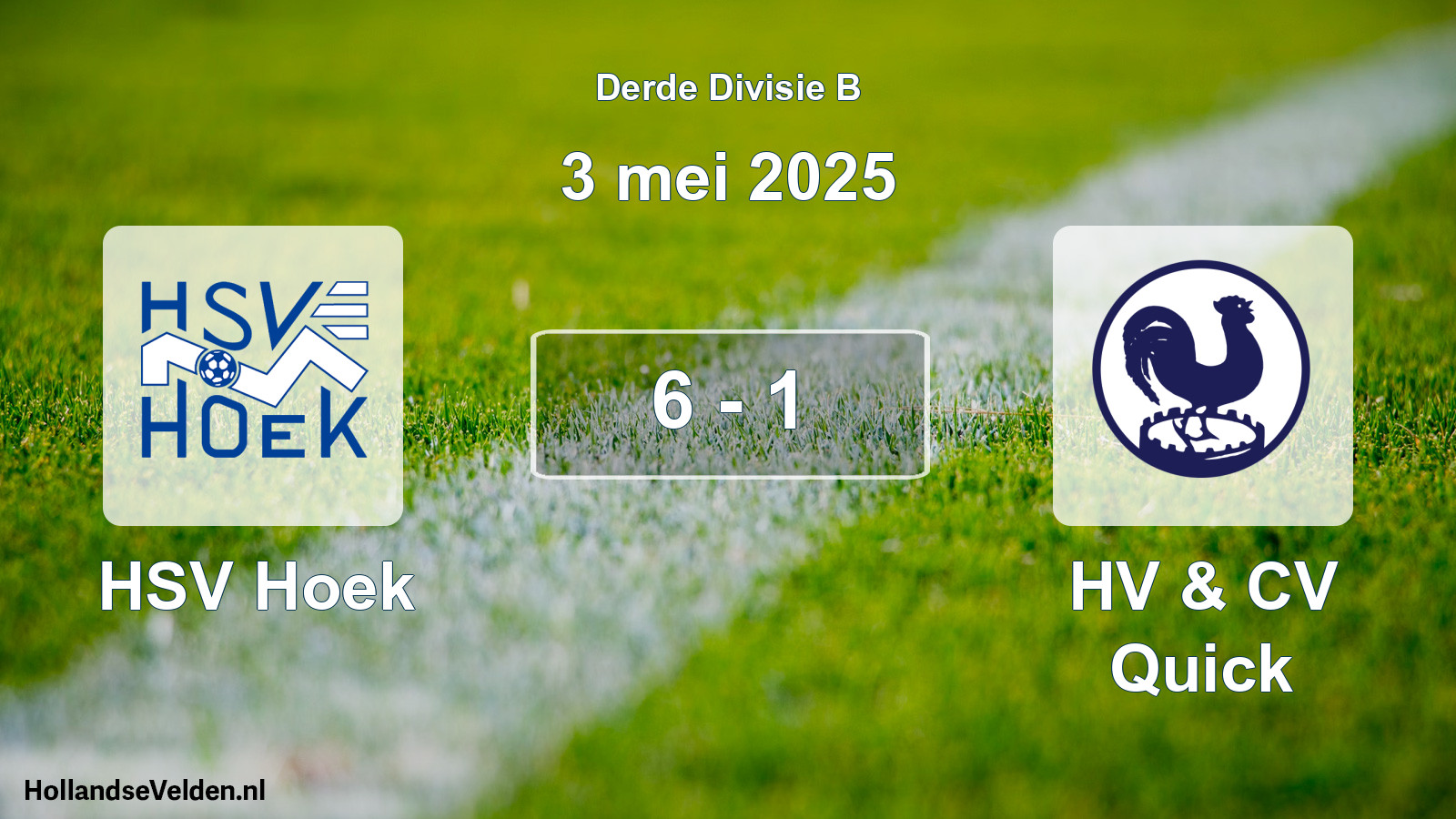 Gespeelde wedstrijd: HSV Hoek - HV & CV Quick 6 - 1 (3 mei 2025)