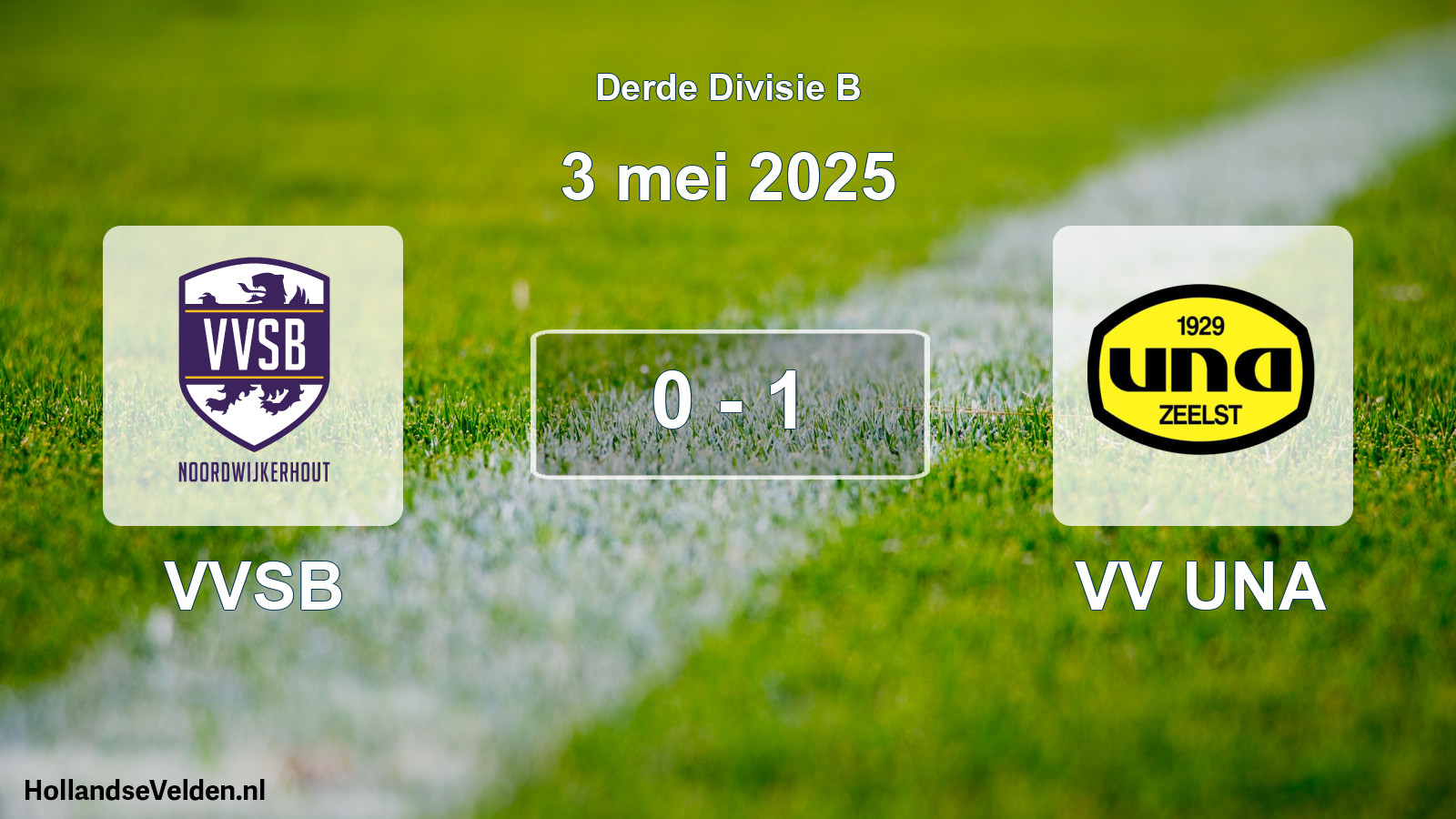 Total number of matches played: VVSB - VV UNA 0 - 1 (3 May 2025)