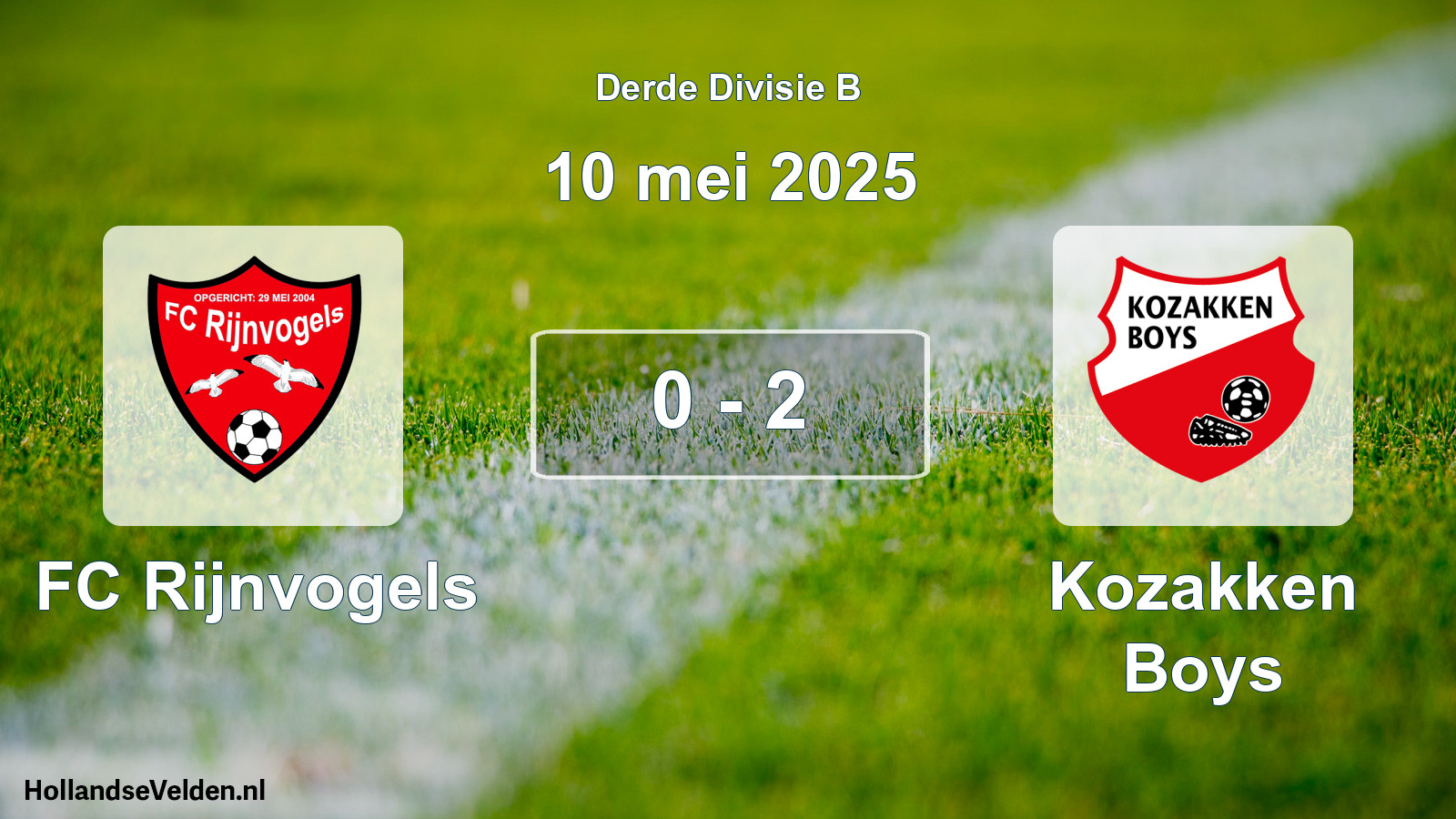 Total number of matches played: FC Rijnvogels - Kozakken Boys 0 - 2 (10 May 2025)