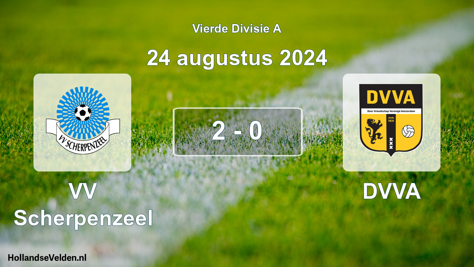 Total number of matches played: VV Scherpenzeel - DVVA 2 - 0 (24 August 2024)