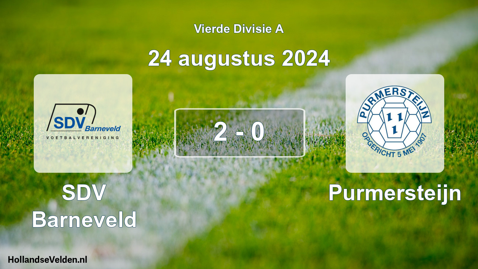 Total number of matches played: SDV Barneveld - Purmersteijn 2 - 0 (24 August 2024)