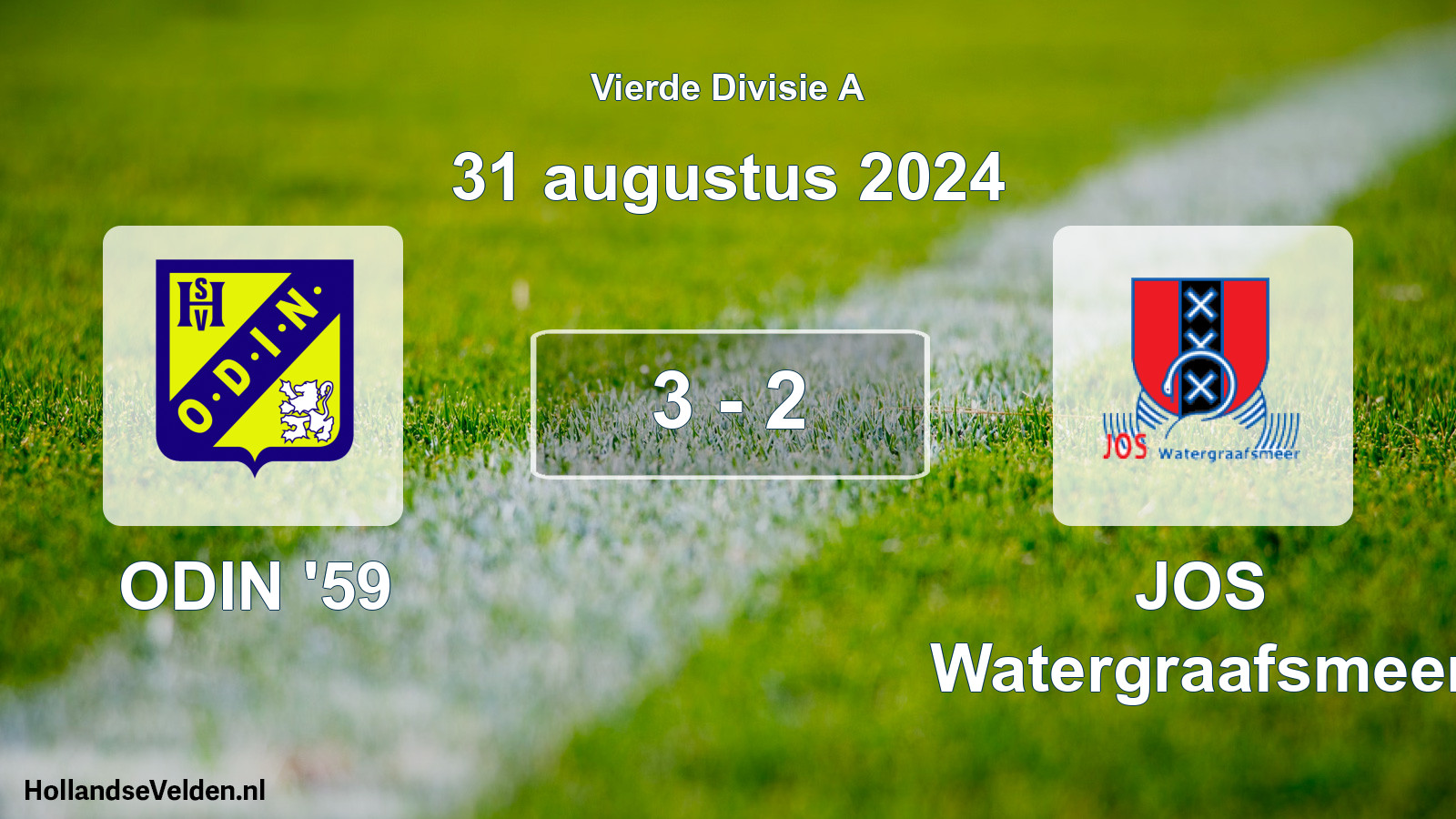 Total number of matches played: ODIN '59 - JOS Watergraafsmeer 3 - 2 (31 August 2024)