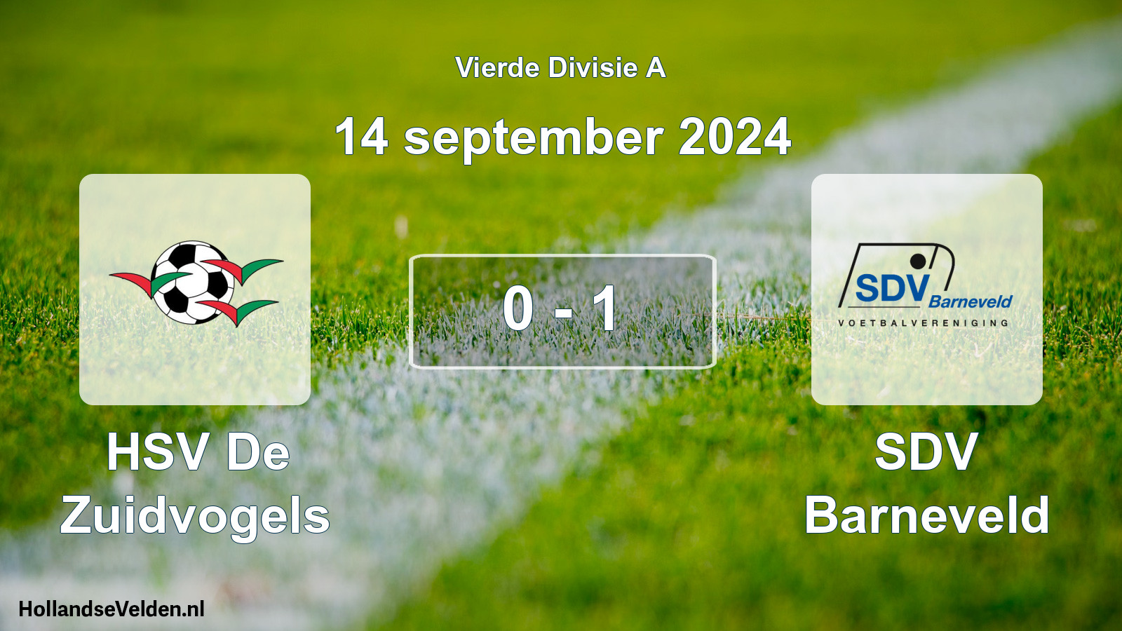 Total number of matches played: HSV De Zuidvogels - SDV Barneveld 0 - 1 (14 September 2024)