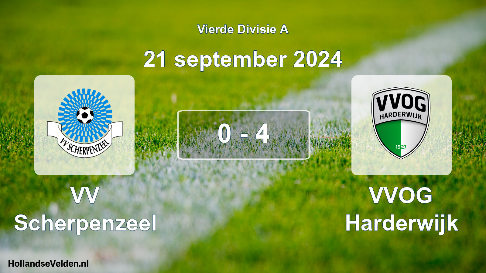 Total number of matches played: VV Scherpenzeel - VVOG Harderwijk 0 - 4 (21 September 2024)