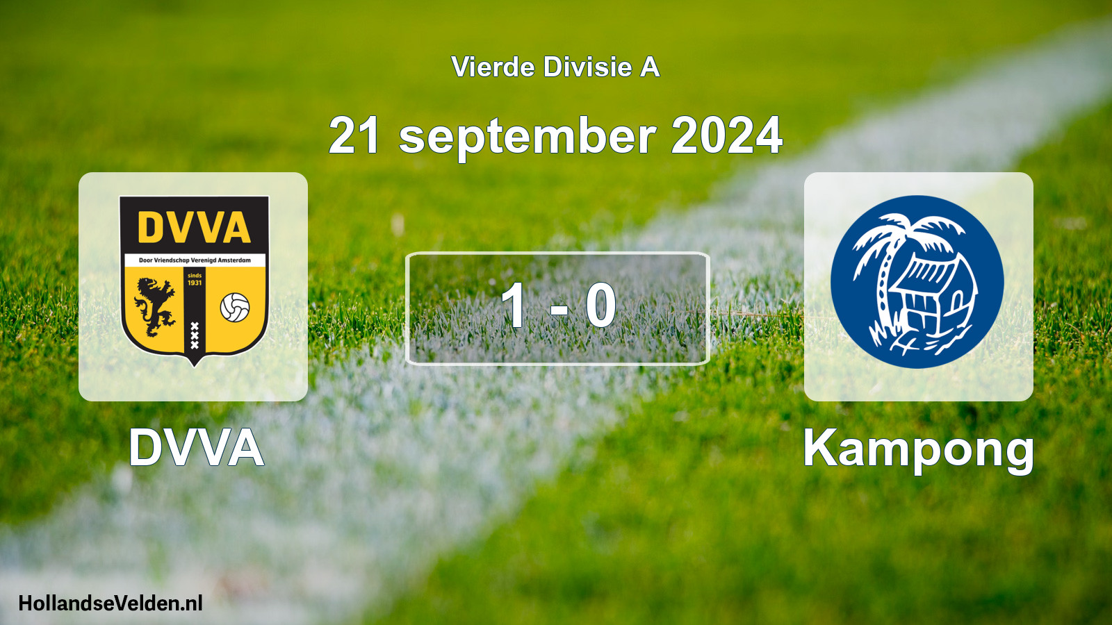 Total number of matches played: DVVA - Kampong 1 - 0 (21 September 2024)