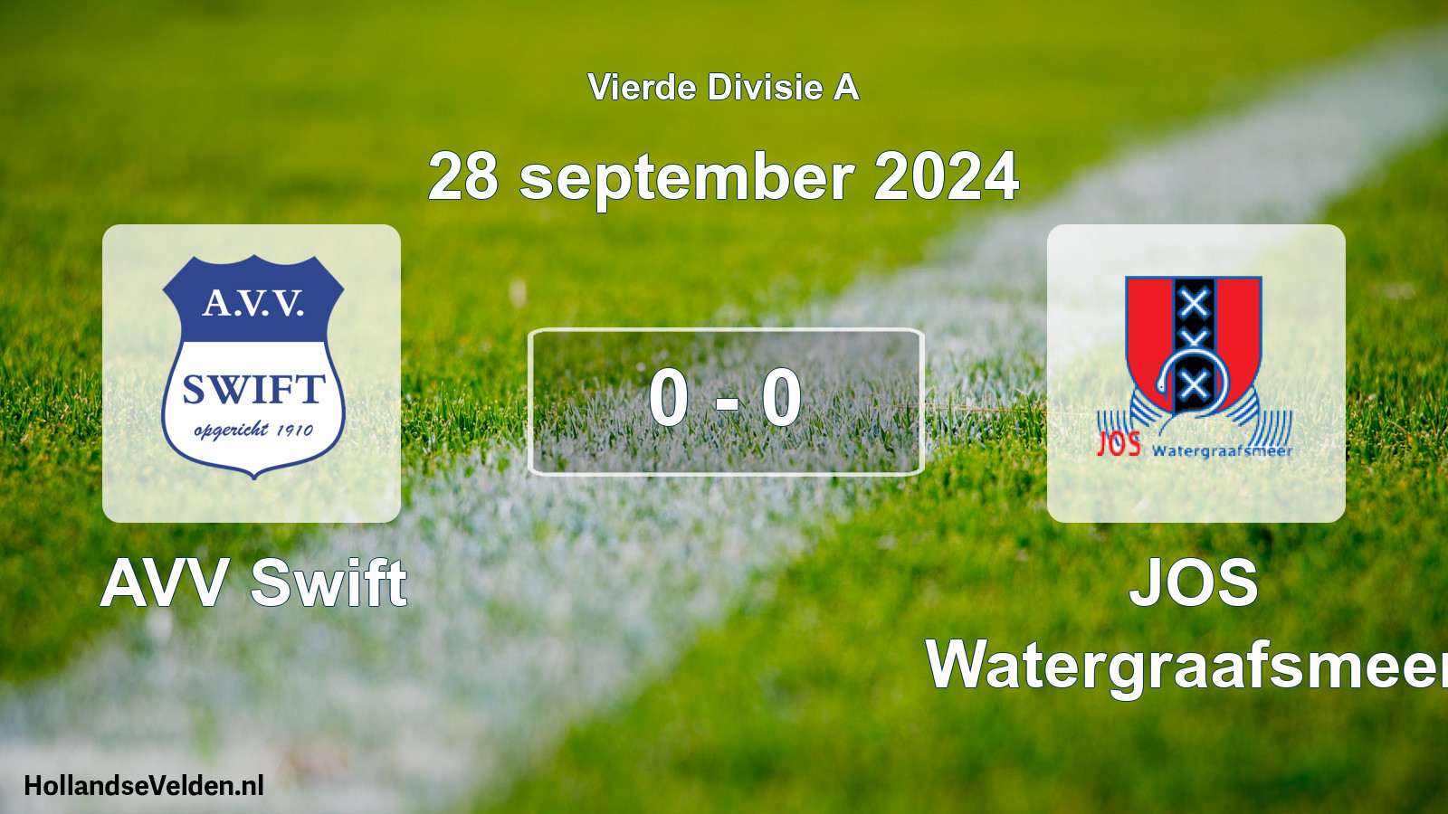 Total number of matches played: AVV Swift - JOS Watergraafsmeer 0 - 0 (28 September 2024)