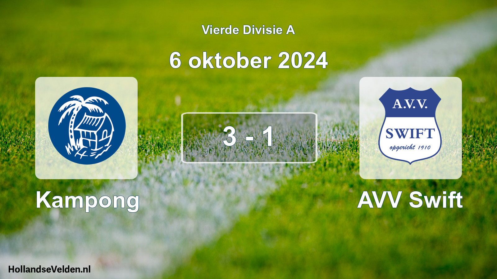 Total number of matches played: Kampong - AVV Swift 3 - 1 (6 October 2024)