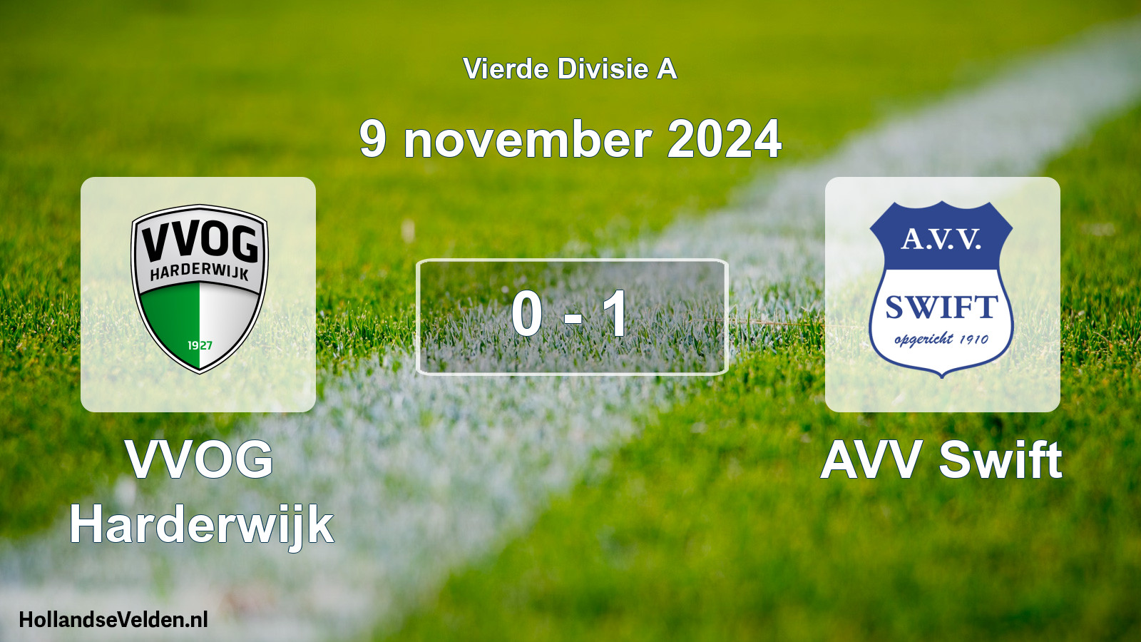 Total number of matches played: VVOG Harderwijk - AVV Swift 0 - 1 (9 November 2024)