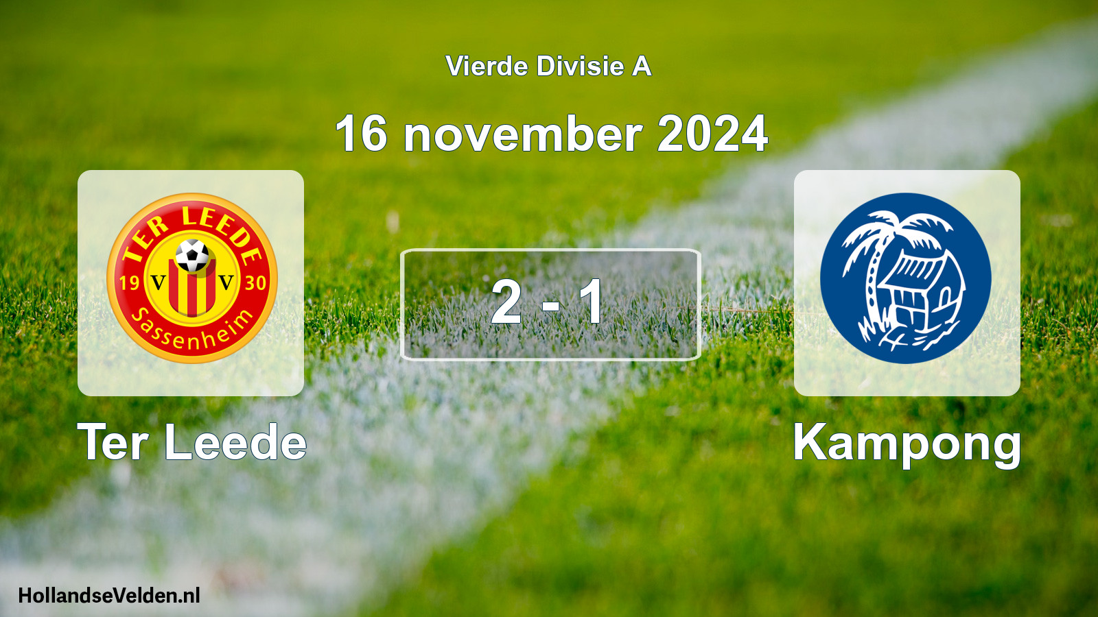 Total number of matches played: Ter Leede - Kampong 2 - 1 (16 November 2024)