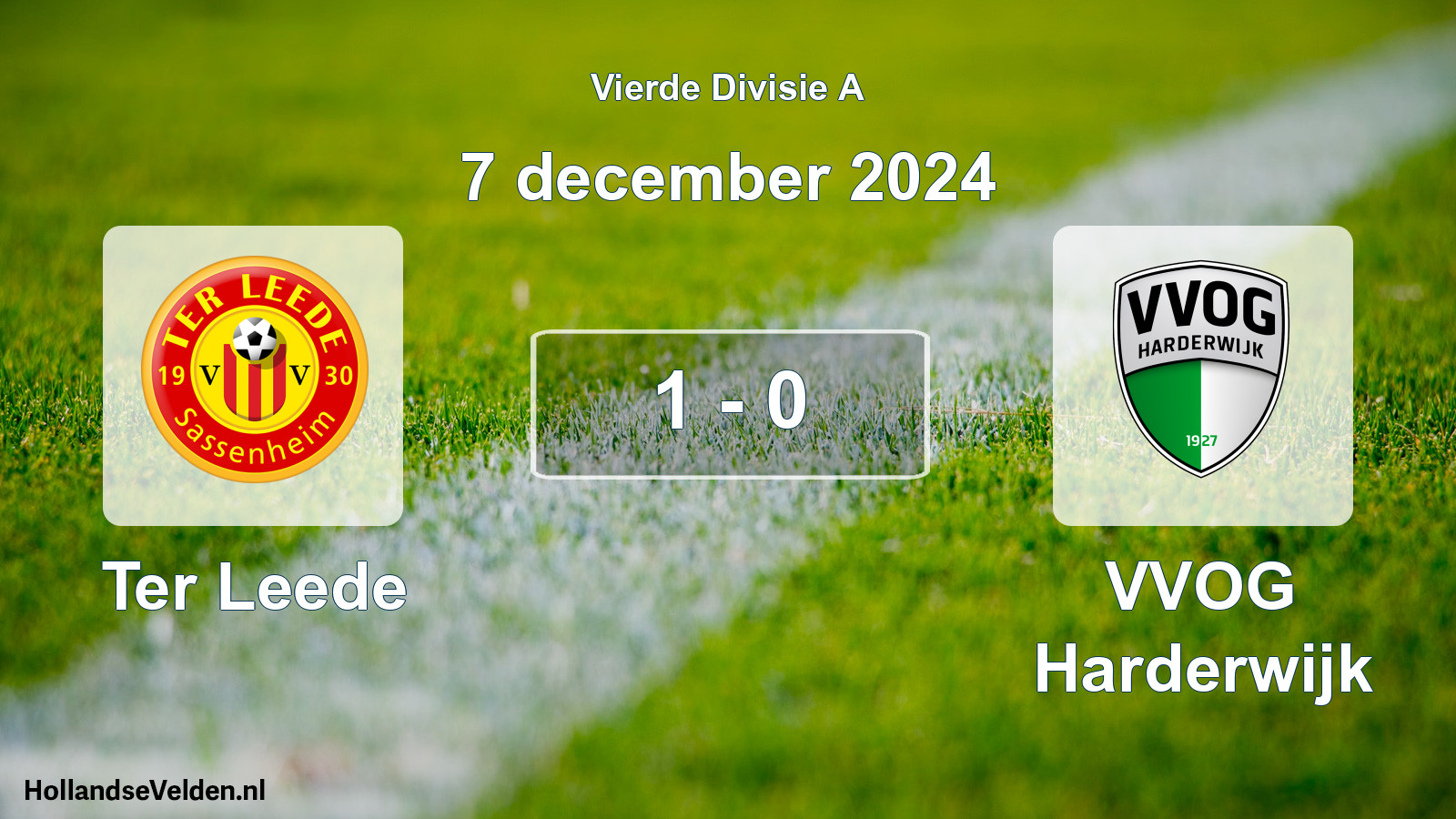 Total number of matches played: Ter Leede - VVOG Harderwijk 1 - 0 (7 December 2024)