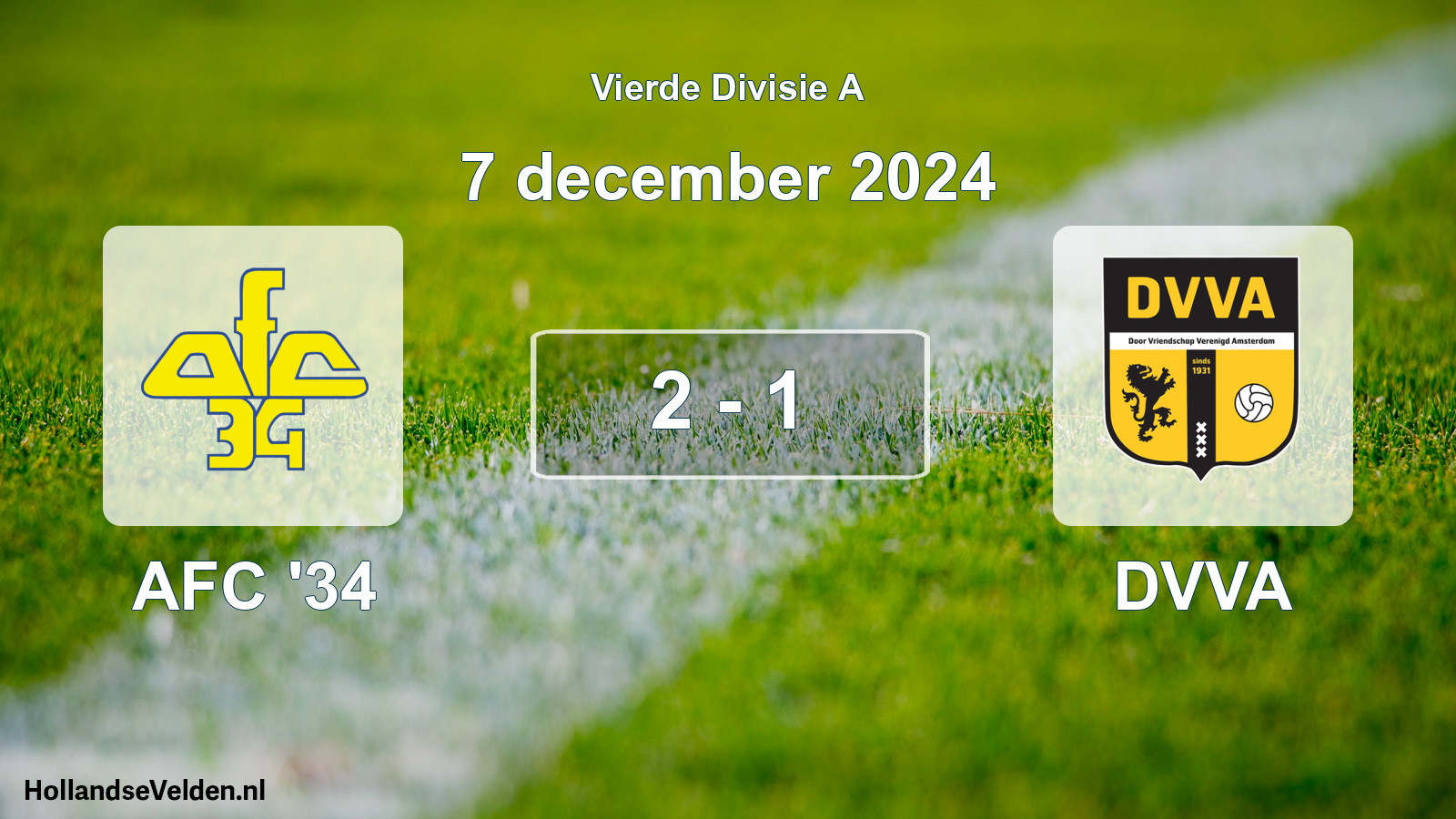 Total number of matches played: AFC '34 - DVVA 2 - 1 (7 December 2024)
