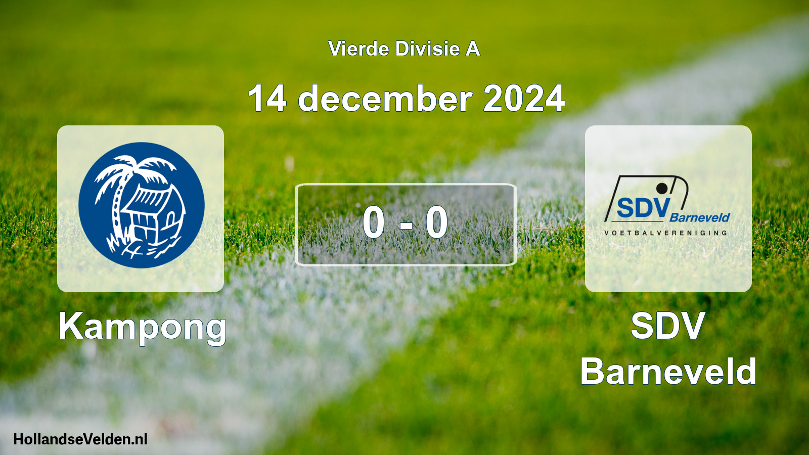Total number of matches played: Kampong - SDV Barneveld 0 - 0 (14 December 2024)