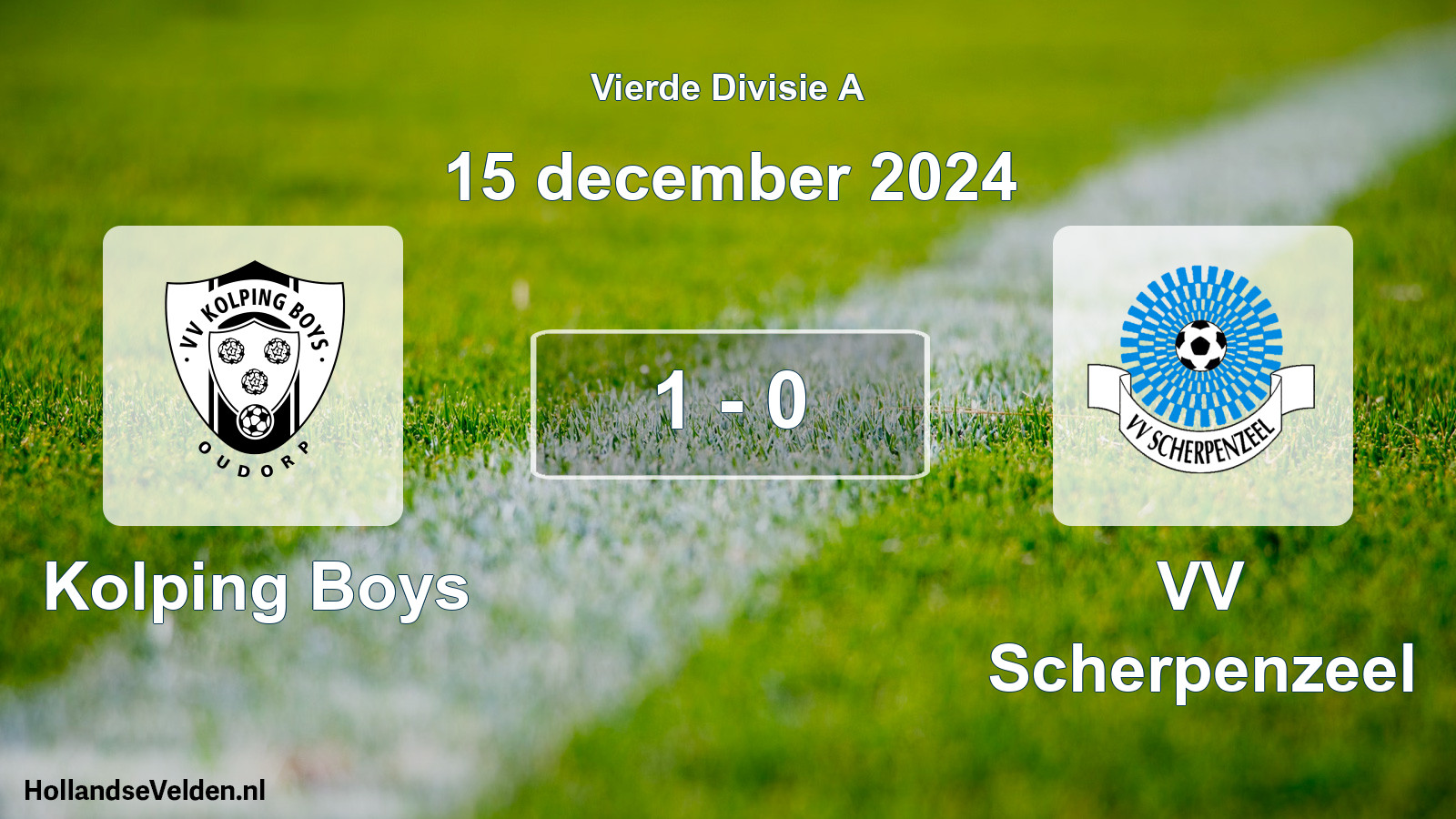 Total number of matches played: Kolping Boys - VV Scherpenzeel 1 - 0 (15 December 2024)