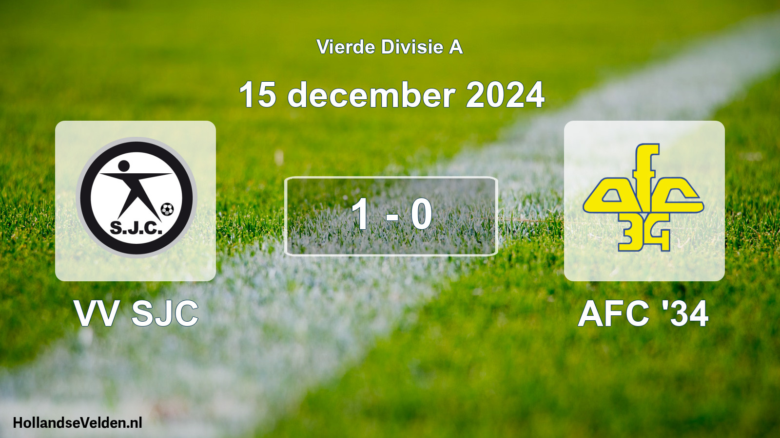 Total number of matches played: VV SJC - AFC '34 1 - 0 (15 December 2024)