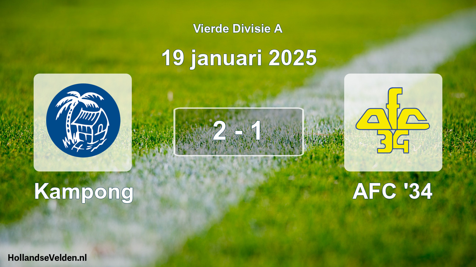 Total number of matches played: Kampong - AFC '34 2 - 1 (19 January 2025)