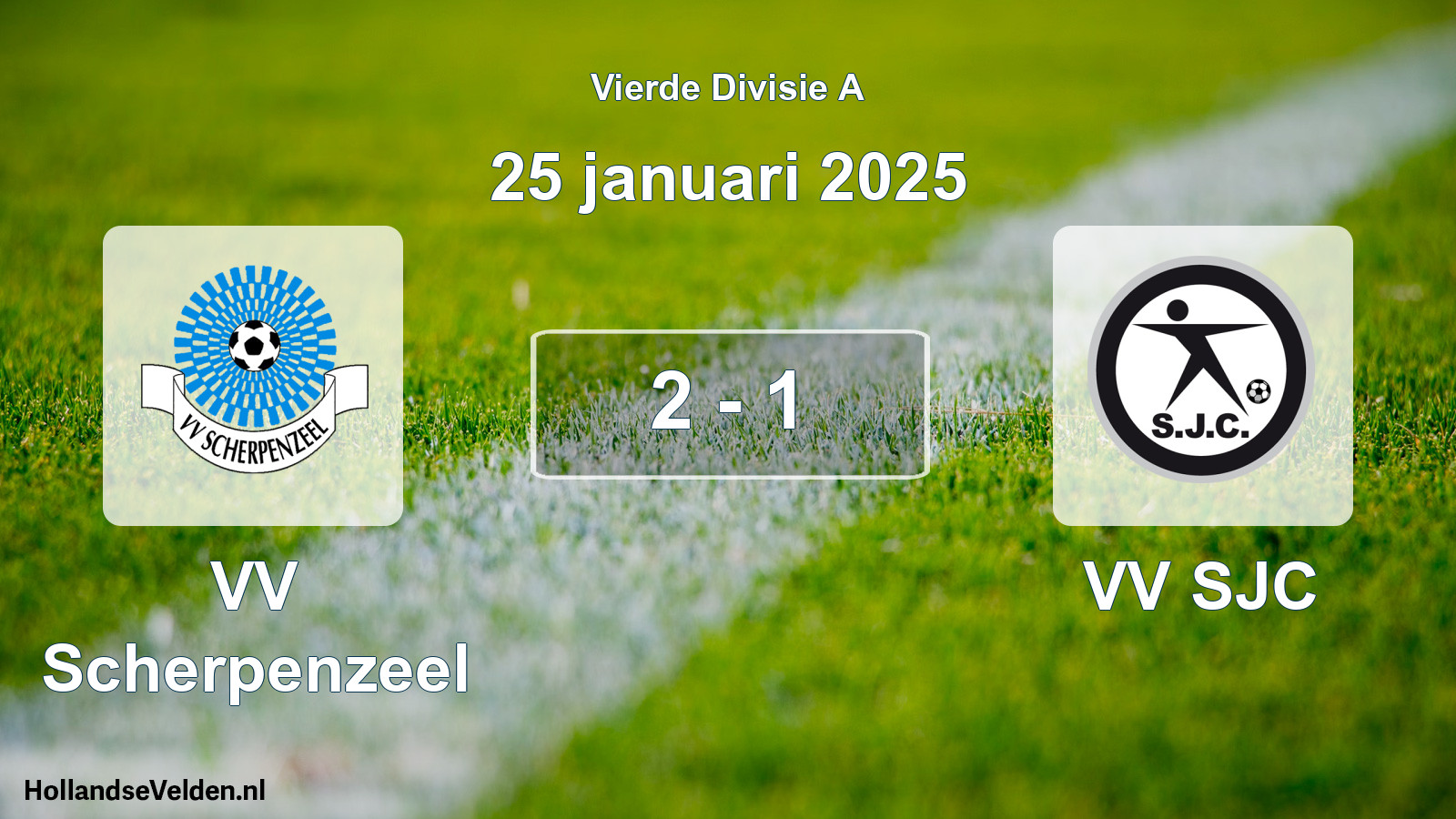 Total number of matches played: VV Scherpenzeel - VV SJC 2 - 1 (25 January 2025)