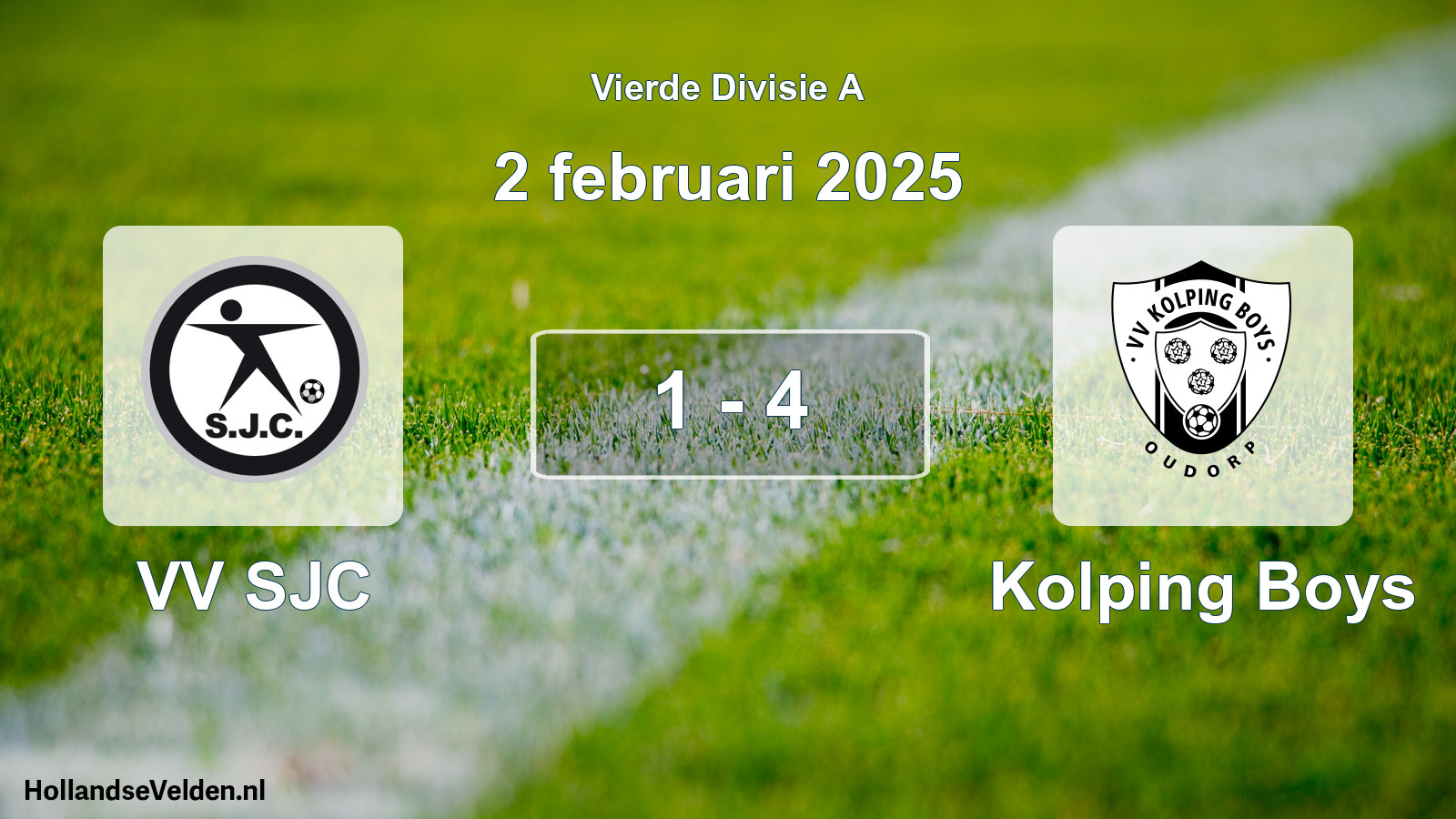 Total number of matches played: VV SJC - Kolping Boys 1 - 4 (2 February 2025)