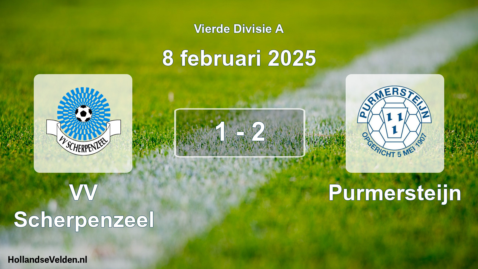 Total number of matches played: VV Scherpenzeel - Purmersteijn 1 - 2 (8 February 2025)
