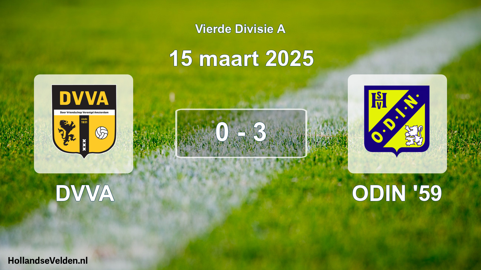 Total number of matches played: DVVA - ODIN '59 0 - 3 (15 March 2025)