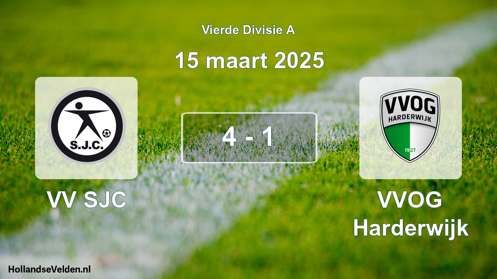 Total number of matches played: VV SJC - VVOG Harderwijk 4 - 1 (15 March 2025)